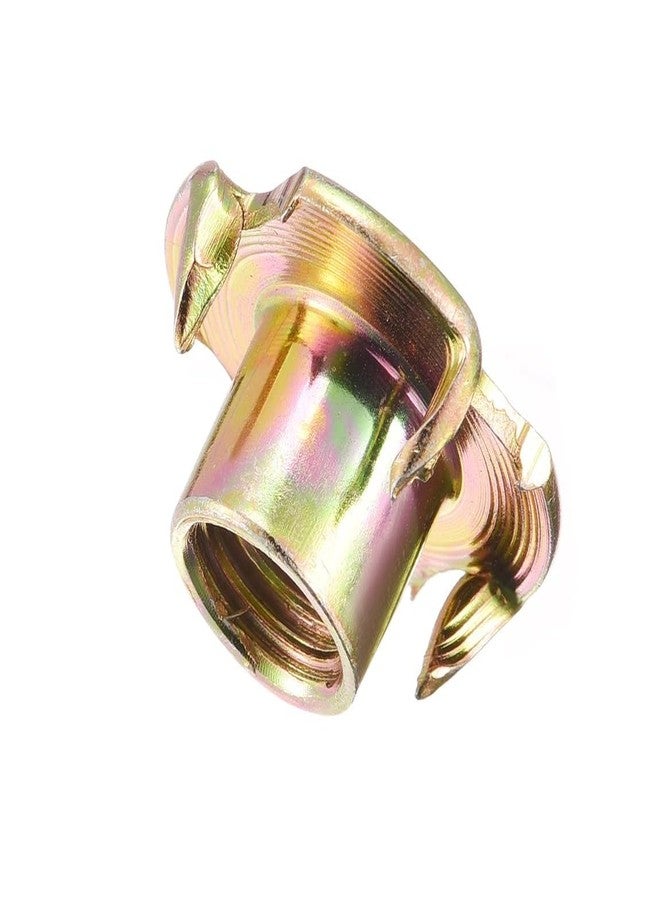 TheMujtaba Yellow Zinc (M6) T-Nut Ideal for Wood, Particle & Composite Materials - Corossion Resistant Nuts - Woodworking and Furniture (100 Pack) - Image 2